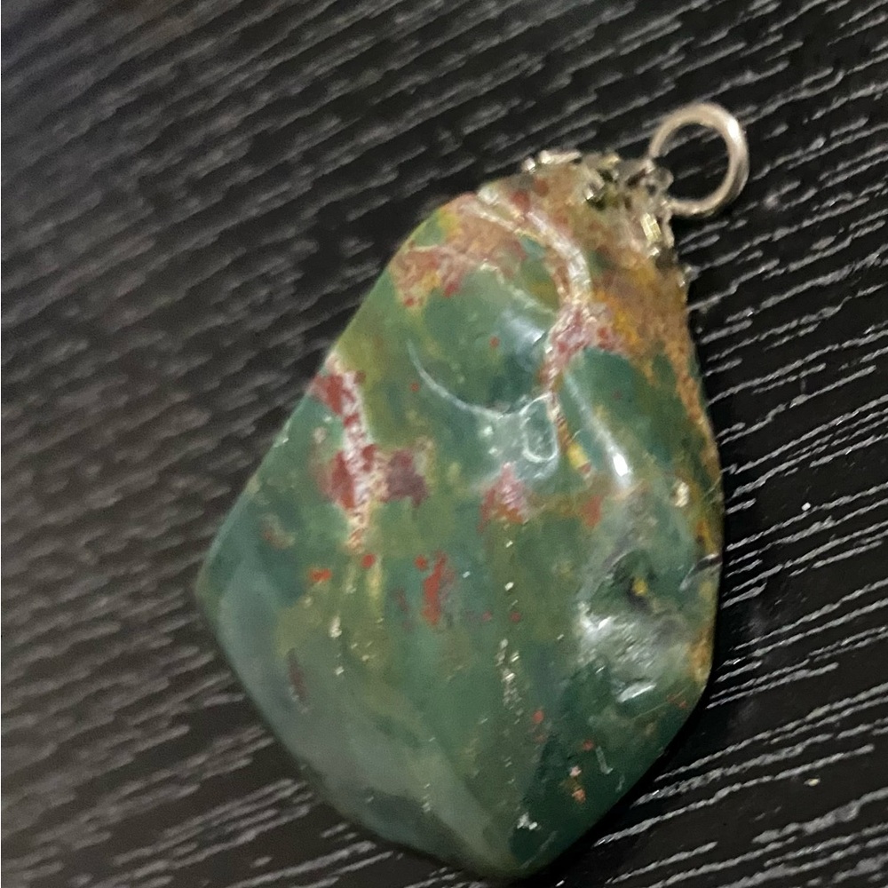 Vintage Bloodstone Jasper- Large Pendant